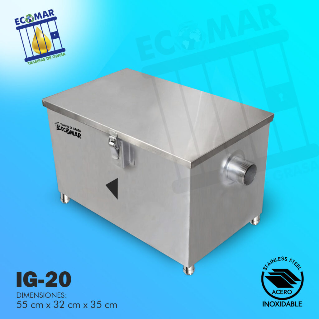 01 trampa de grasa ecomar ig 20 acero inoxidable