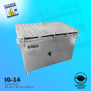 1 trampa de grasa ecomar ACERO INOXIDABLE IG14 MODELO HELVEX