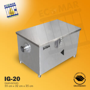 1 trampa de grasa ecomar ig 20 galanizaddo acero inoxidable
