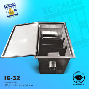 trampa de grasa ecomar ACERO INOXIDABLE modelo IG-32 para enterrar